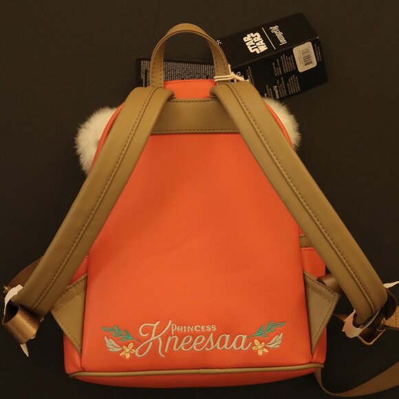 RARE Loungefly Star Wars Princess Kneesaa Ewok Plush Cosplay Mini Backpack